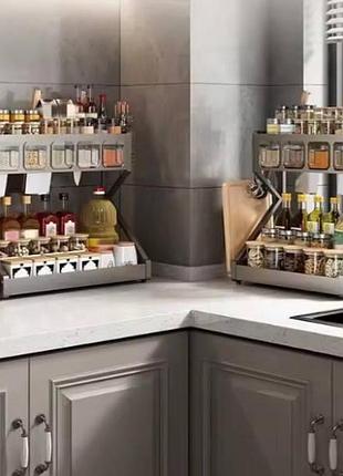 Стеллаж кухонный сушилка для посуды 55см kitchenware pm-24-1-5 черный