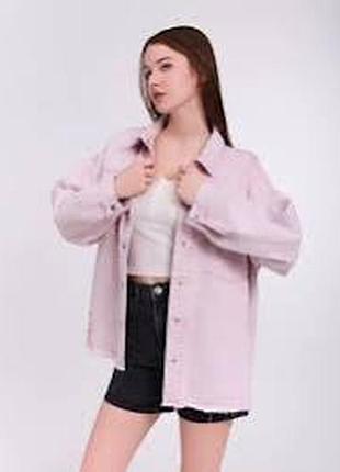 Джинсова куртка-сорочка (куртка-шакет) оверсайз zara рxs