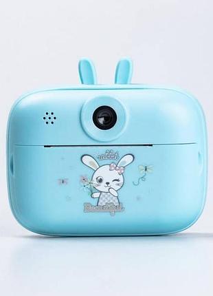 Фотоаппарат моментальной печати зайчик print camera ma458 голубой
