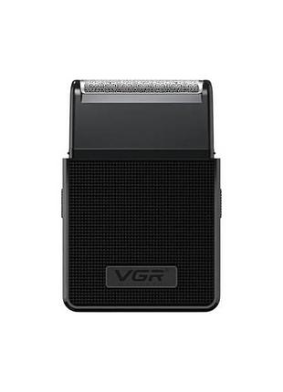 Електробритва акумуляторна дорожня vgr v-376 black чорна