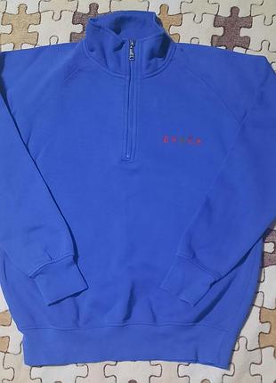 Яскраві синій чоловічий світшот payper miami+ на блискавці (half-zip), розмір m (кастом evoids)