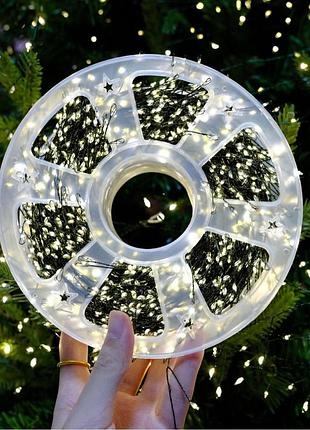 Гирлянда светодиодная от сети роса y25-22ww 19573 50 м 1500 led теплый желтый