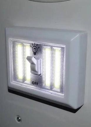 Светильник в виде выключателя 5вт 4 aaa 10*12см high power cob sx-a01 белый