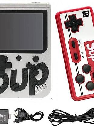 Портативна приставка retro fc game box sup 400 in 1 plus white + джойстик
