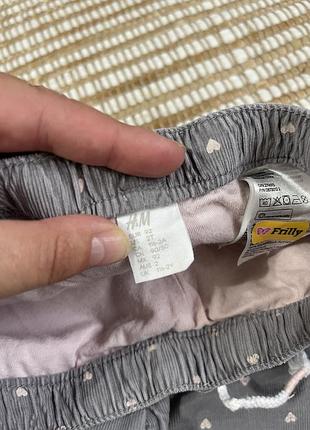 Штани мікровельвет h&m 92 см 7