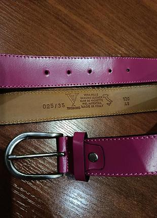 Ремінь пояс шкіряний made in italy 💕 120 кожаний женский ремень пояс рожевий