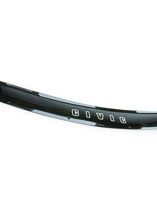 Дефлектор капота honda civic (2005-2011) седан (мухобойка) vip