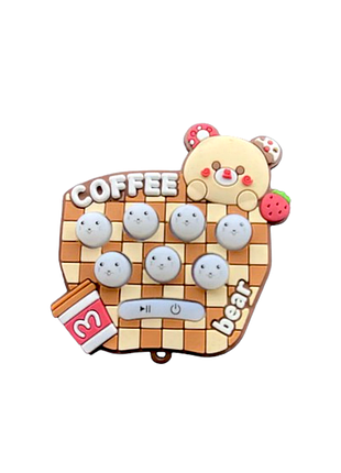 Іграшка антистрес брелок pop it pro coffee bear