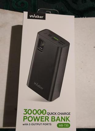 Walker power bank 30000 mah на 22,5w .новый.