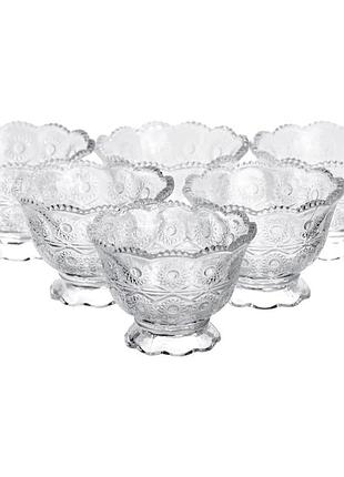 Набір креманок crystal daisy 6 штук по 200 мл yiwu hp-34-74