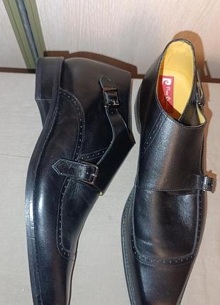 Кожаные фирменные мужские туфли pierre cardin