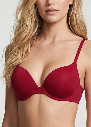 Темно-червоний безшовний гладкий бюстгальтер wonderbra 36b 80b пушап бретельки трансформери