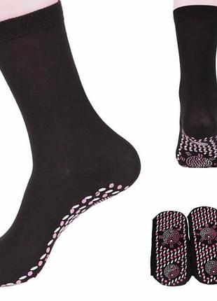 Носки турмалінові лікувальні, акупунктурний масаж стопи socks and xl-1005