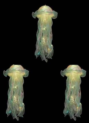 Декор, що світиться медуза на батарейках jellyfish lamp and ha-113 жовта
