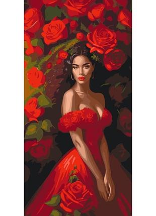 Картина по номерам "искушение в красном" 10145-ac 40х80 см