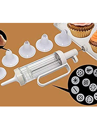 Шприц кондитерський для декорування + насадки cookie press