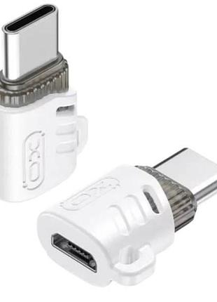 Адаптер переходник xo nb256g micro to type-c adapter белый