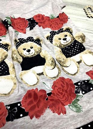 Платье для девочки bears серое 3846, размер 104 3