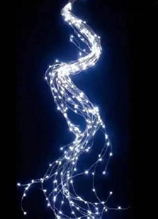 Гирлянда конский хвост роса 300led 2м белая