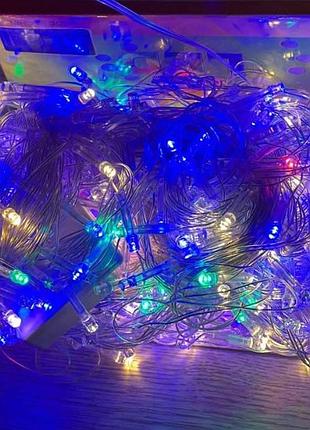 Гирлянда линейная внутренняя 50м 500led light belt 4563 mix and 110-5 прозрачный провод, мультиколор
