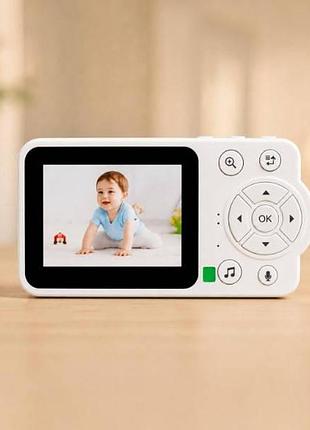 Відеоняня c3 з lcd-дисплеєм 2.8", нічним баченням, двостороннім зв'язком та датчиком температури біла