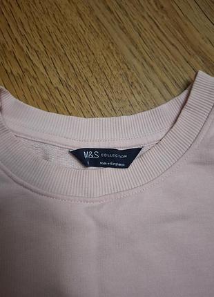 Розово-пудровый свитшот m&amp;s,р.12 3