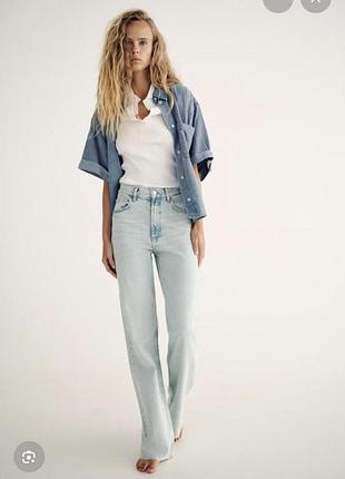 Джинси zara wide-leg high waist