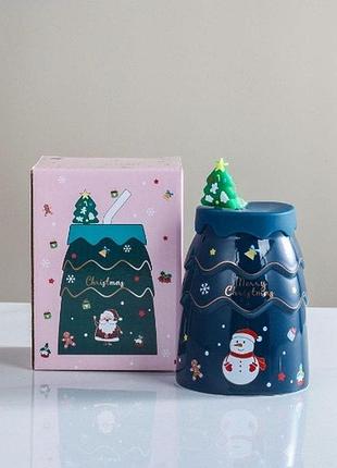 Склянка новорічна merry christmas 13331 400 мл синій
