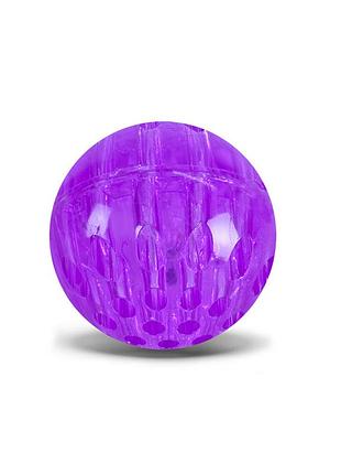 Детский мяч попрыгунчик pr2511(violet) тренажер, мяч 6 см светящийся, с веревкой 1 м