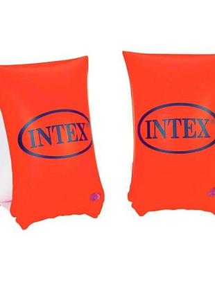 Нарукавники детские надувные люкс 30х15см intex 58641 eu оранжевые