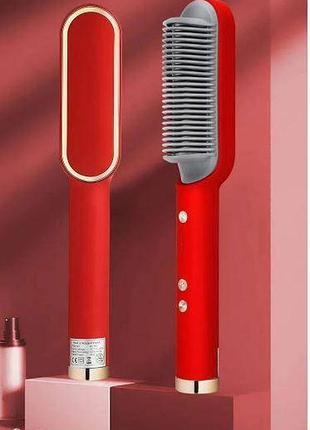 Різниця-випрямляч hair straightener hqt-909 b з турмаліновим покриттям червоний