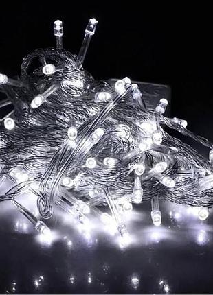 Гирлянда линейная внутренняя 25м 500led 4468 and 52-10 прозрачный провод, белый свет