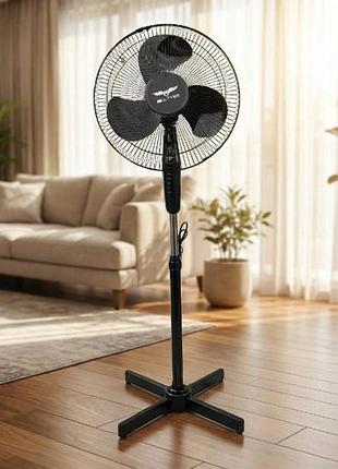 Вентилятор напольный 16", 3 скорости alfarid fan черный