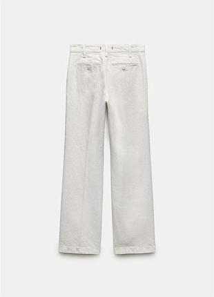 Брюки молочного кольору zara 2