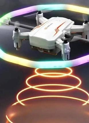 Квадрокоптер дрон с цветным светом на дистанционном управлении plane toys bk2 белый