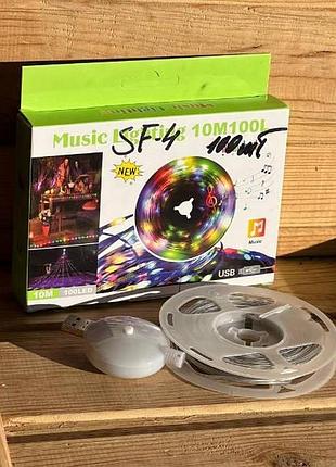 Гірлянда музична 100led usb 10м sf-4 мультиколор