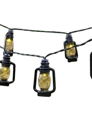 Гірлянда лінійна внутрішня ліхтарі рибальські usb 4.5m 20led lu998 чорна, тепле світло
