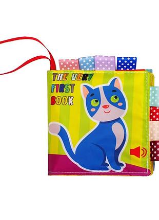 Розвиваюча м'яка книга "котик няв-няв" 823444, 8 малюнків