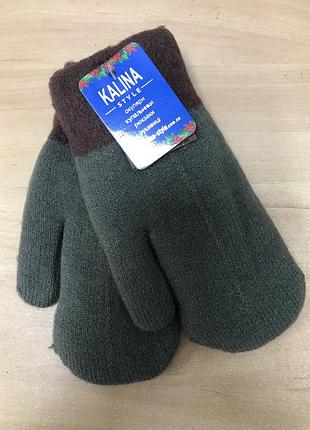 Рукавиці зимові для хлопчика 9-13 років калина хакі