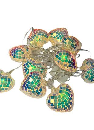 Гирлянда светодиодная от сети сердце y25-41ww 19628 2 м 10 led теплый желтый