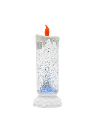 Лампа декоративная настольная свеча 3*ааа/usb romantic candle серая