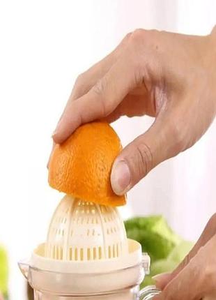 Соковыжималка ручная с чашкой розовая