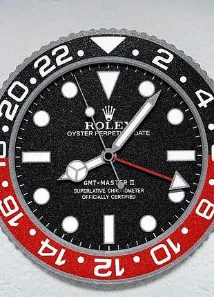 Сувенирные настенные арт часы rolex 3d printed black-white-red