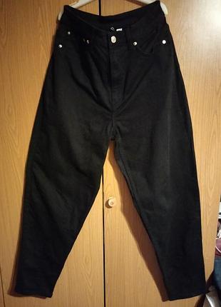 Черные женские джинсы с высокой посадкой, размер 38 (м) divided от h&amp;m