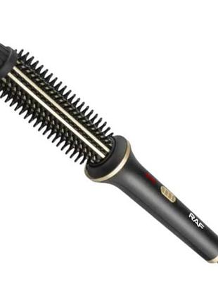 Электрощетка для завивки волос 60вт hair straightener r.439b raf черная с золотым