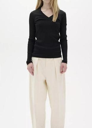 Лонгслів з бавовни у рубчик inwear р.s-м