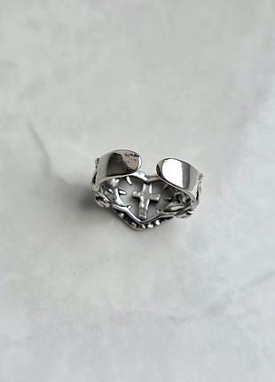 Каблучка silver crux cordis 6