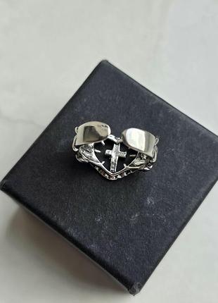 Каблучка silver crux cordis 2