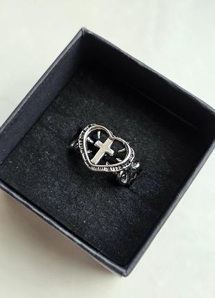 Каблучка silver crux cordis 3