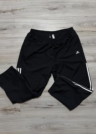 Черные спортивные штаны адедас adidas sereno training pants, xxl, оригинал